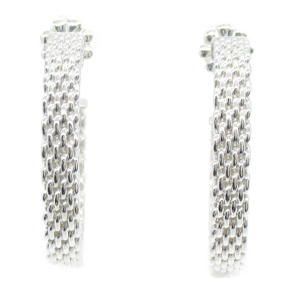 Tiffany Somerset Mesh Earrings Silver - Picture 1 of 5